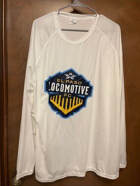 Soccer Locomotive FC White Long-Sleeve El Paso Locomotive FC Crest Tee